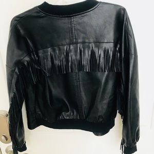 Black leather jacket